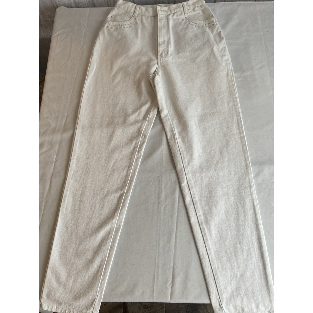 David David Women's High Rise Skinny‎ Jeans White size 14